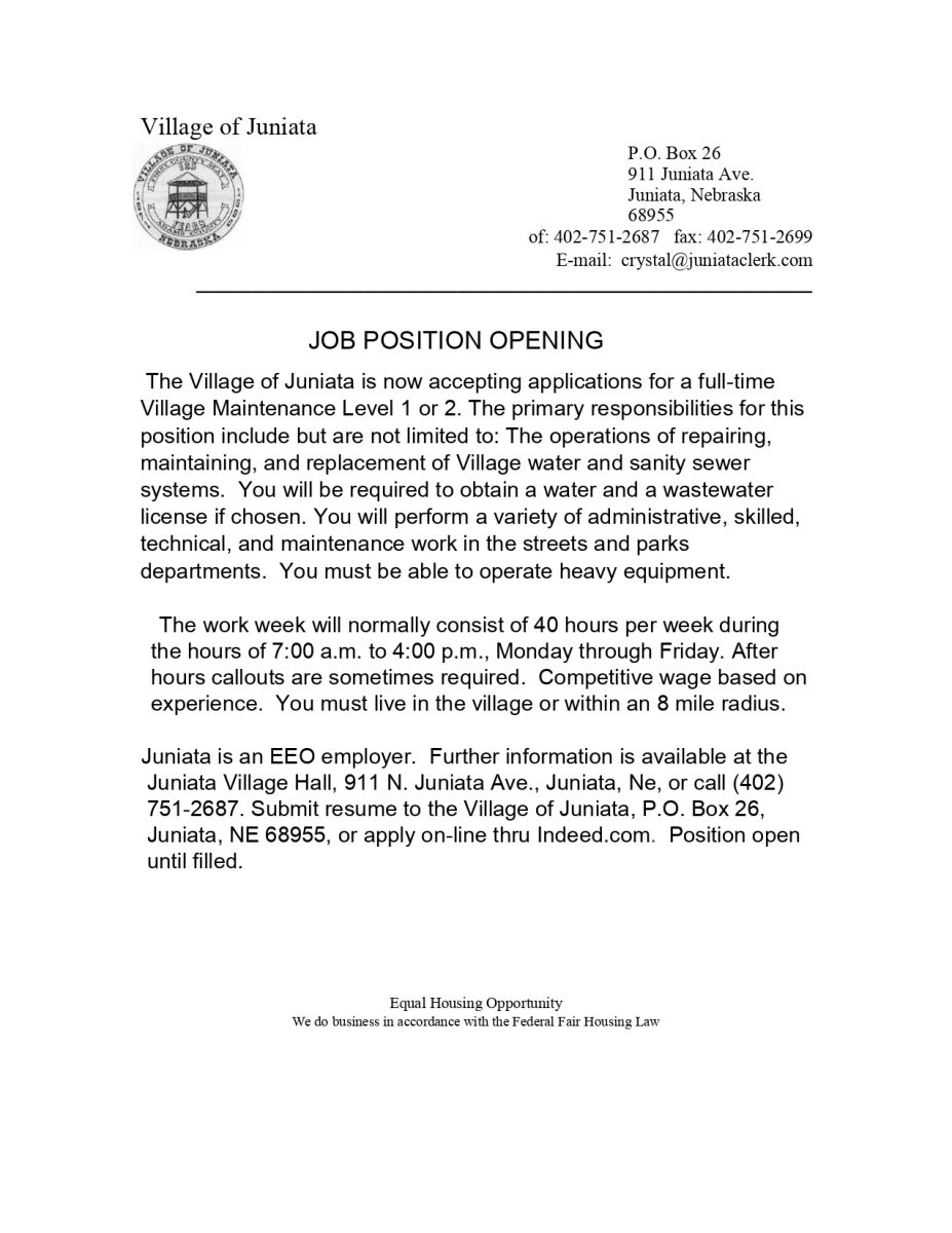 Job Opening Image for Maintance Level 1-2 